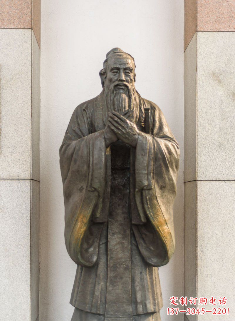 常州校园孔子名人铜雕