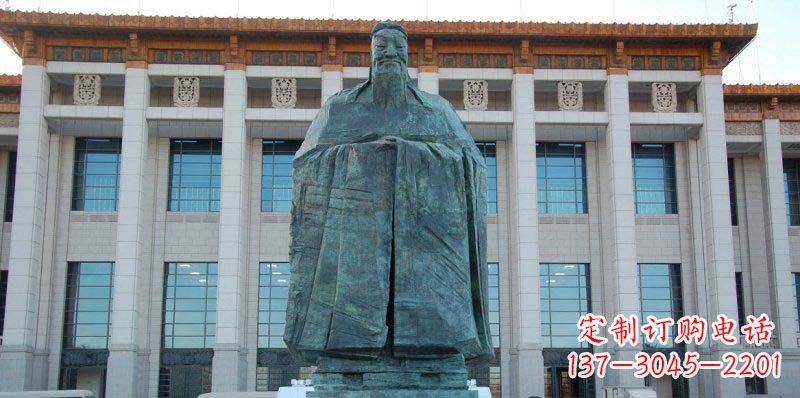 常州校园孔子景观铜雕