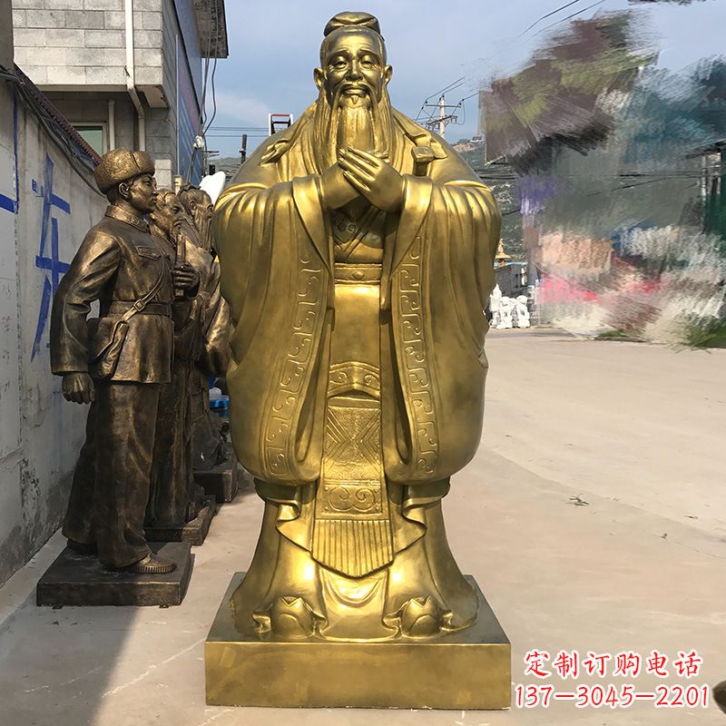 常州校园孔子铜雕像