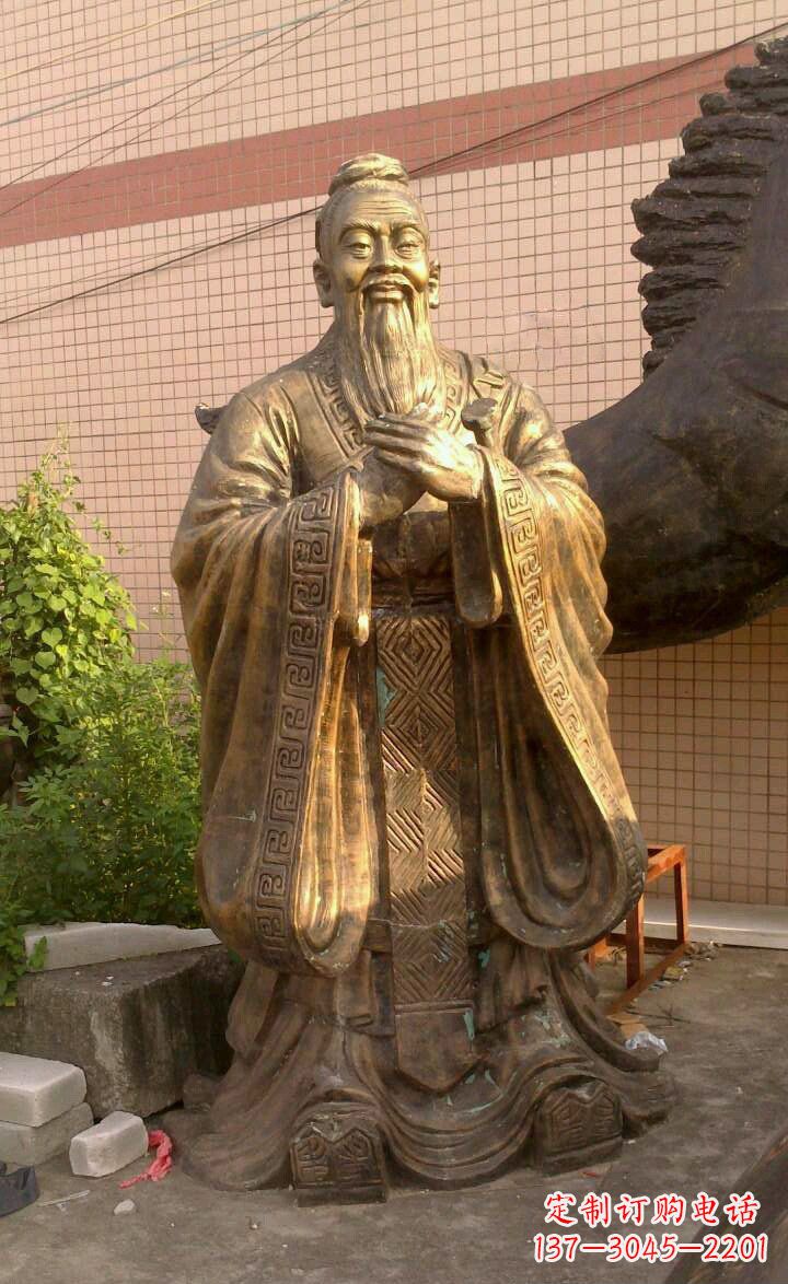 常州校园孔子像人物铜雕