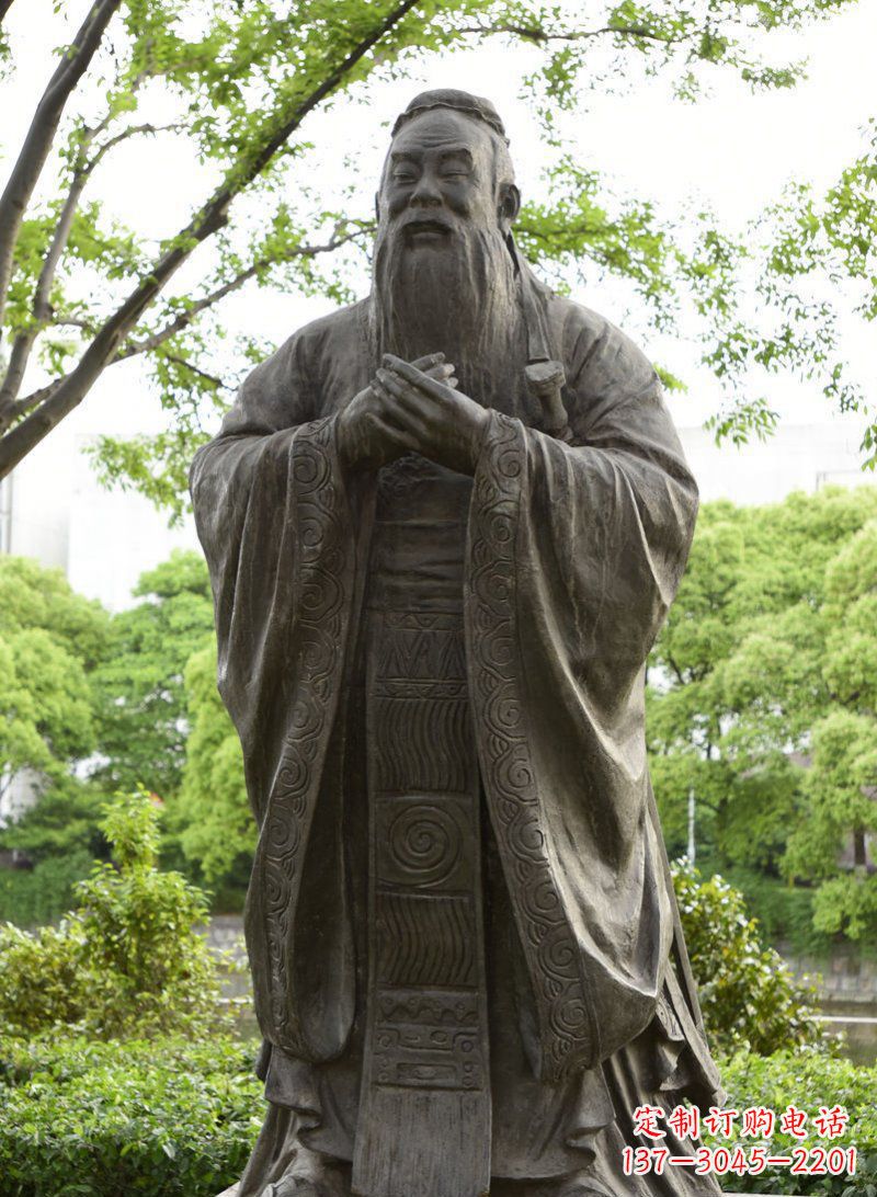 常州校园孔子行教像铜雕 (2)
