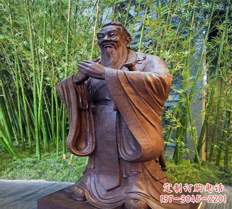 常州校园孔子行教像铜雕