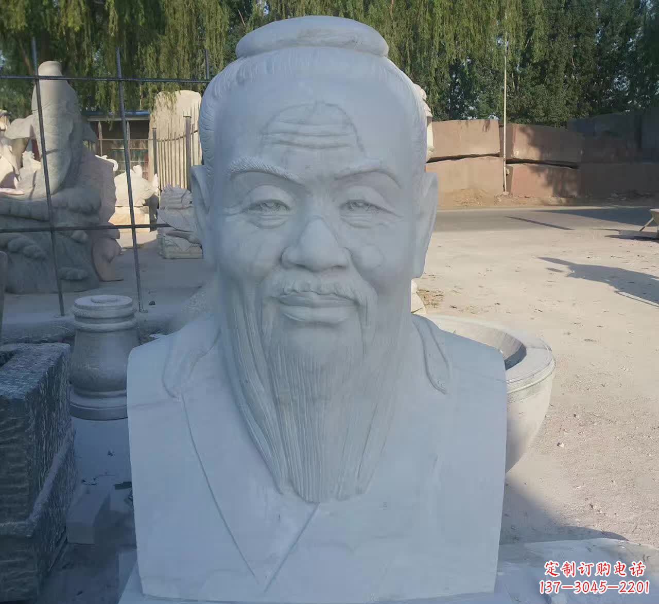 常州校园孔子胸像石雕塑