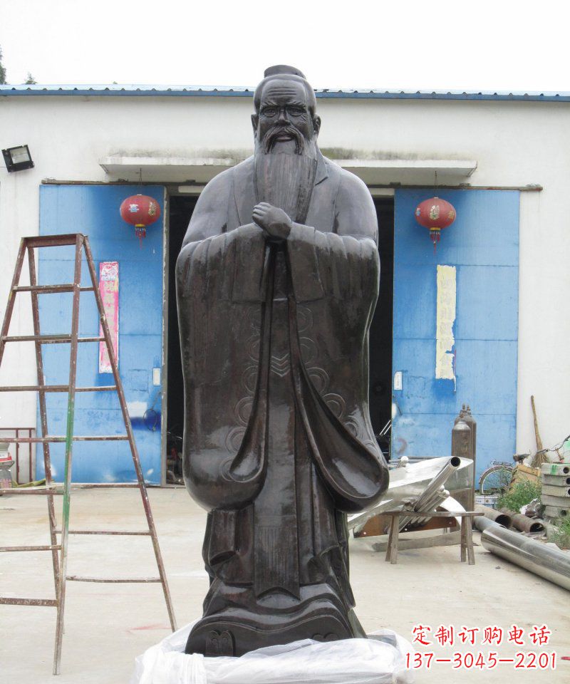 常州校园老子古代名人铜雕
