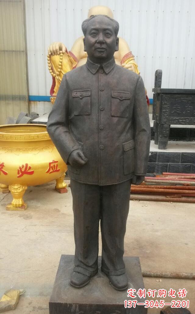常州校园毛主席伟人铜雕