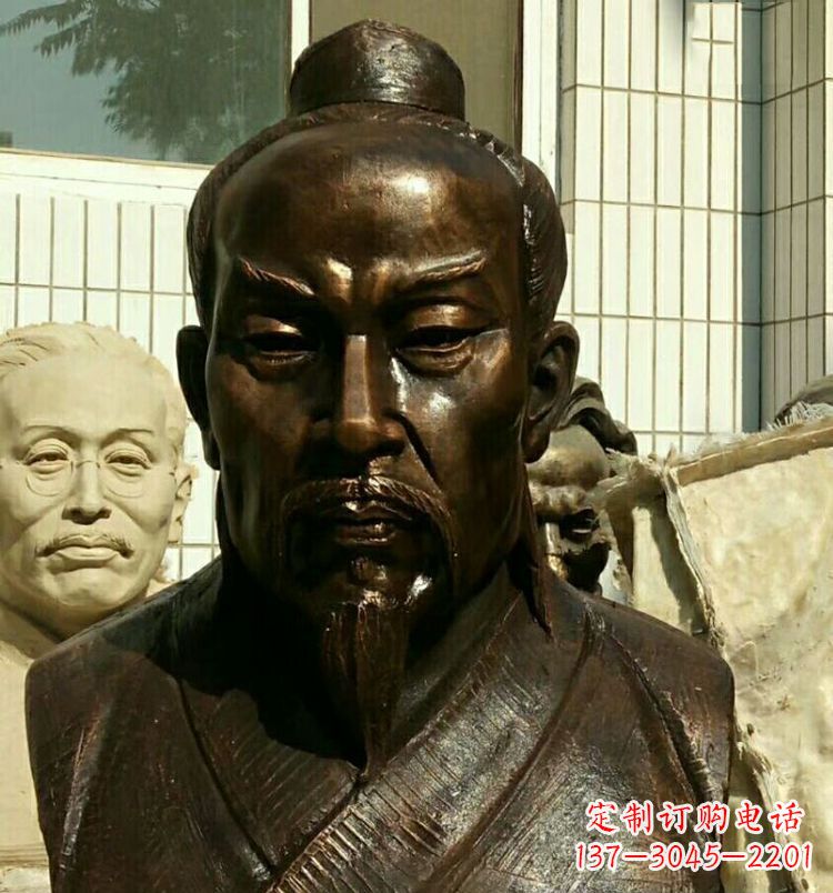 常州校园孟子胸像铜雕