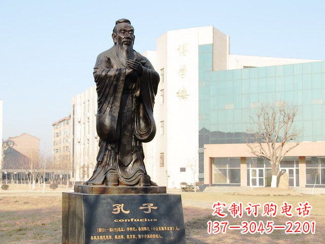 常州校园名人孔子铜雕 (2)
