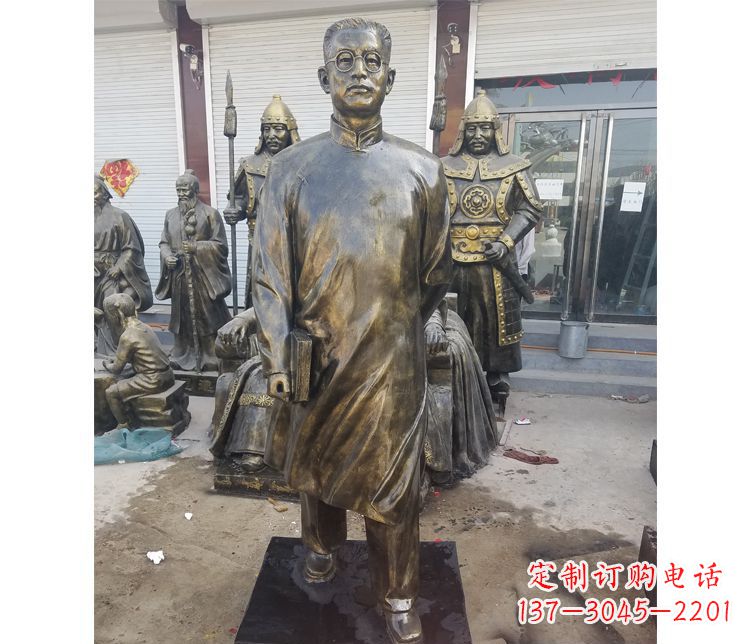 常州校园名人立式陶行知铜雕