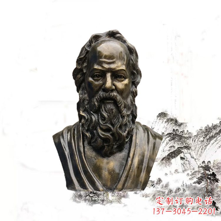 常州校园名人苏格拉底头像雕塑
