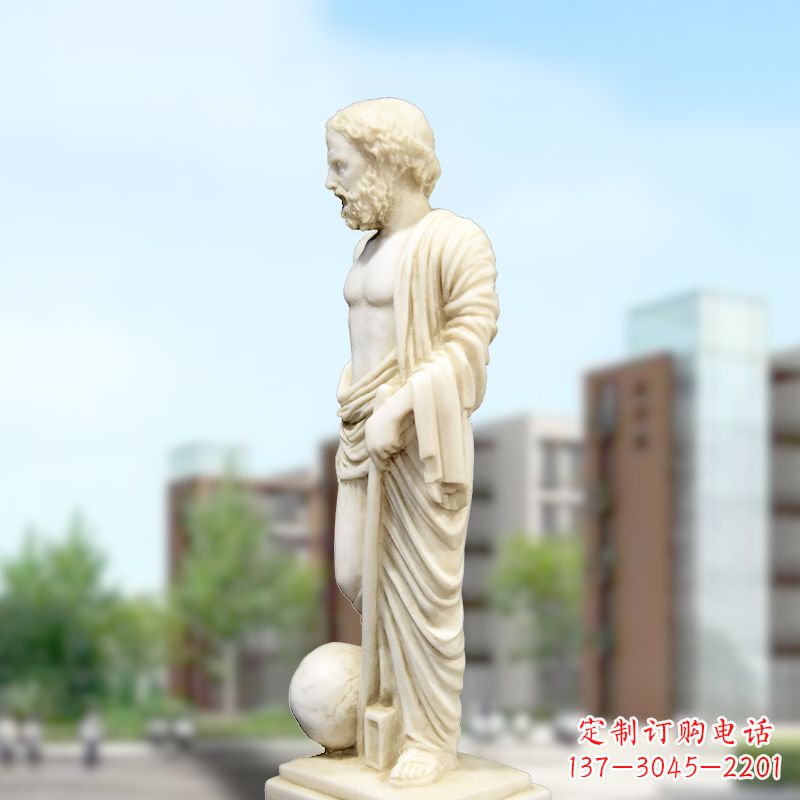 常州校园名人著名物理学家阿基米德石雕塑像