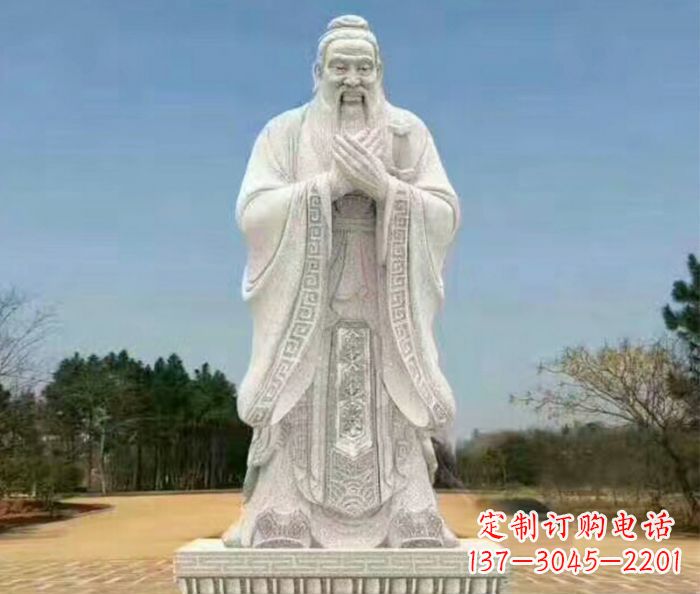 常州校园人物大理石孔子石雕 (2)