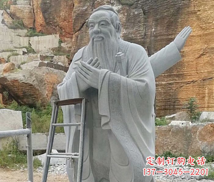 常州校园人物大理石孔子石雕