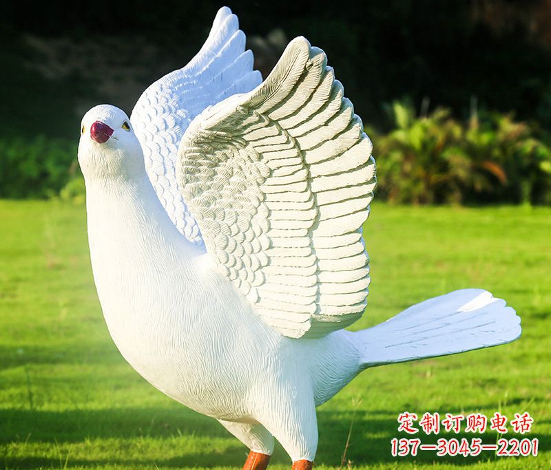 常州写真雕塑和平鸽