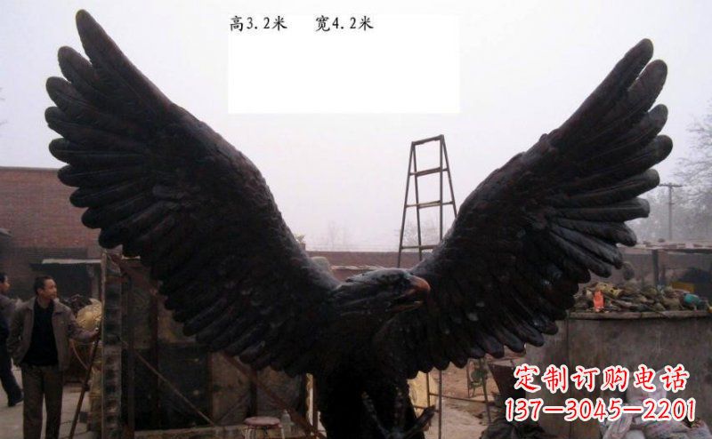 常州雄鹰展翅老鹰铜雕