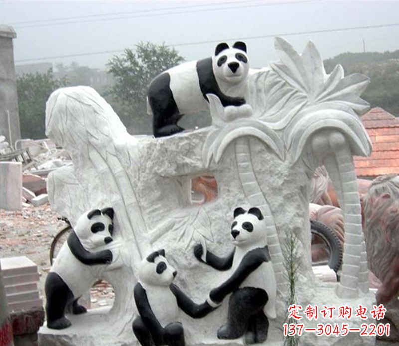 常州熊猫动物景观石雕