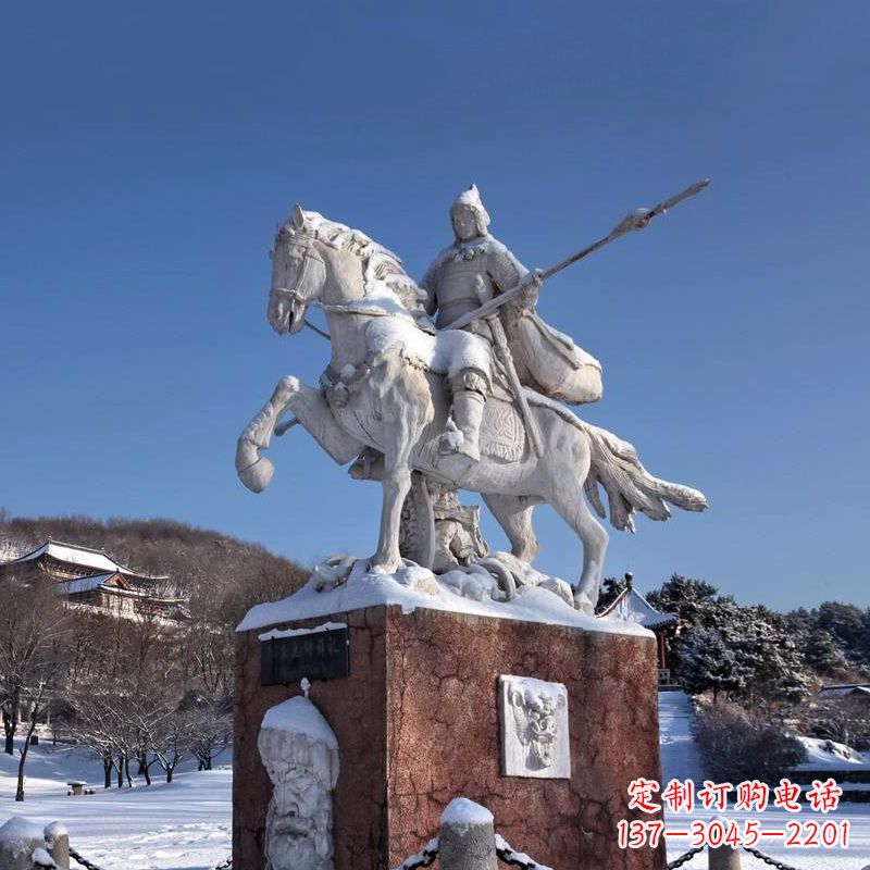 常州薛仁贵骑马雕像-中国历史名人唐朝名将景区景观雕塑