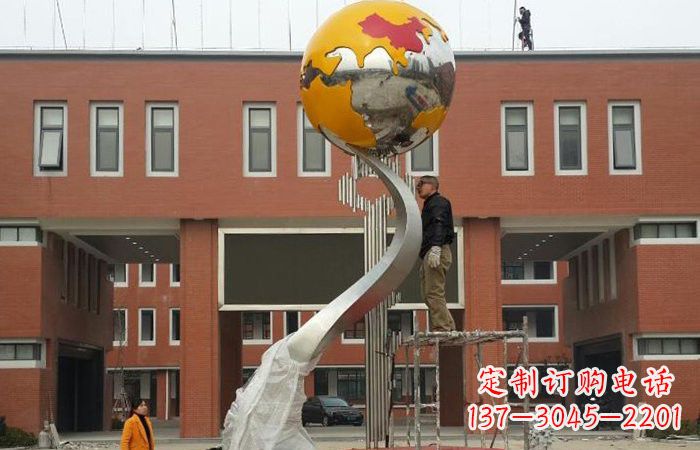 常州学校不锈钢地球雕塑