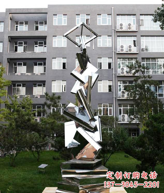 常州学校不锈钢书籍景观雕塑