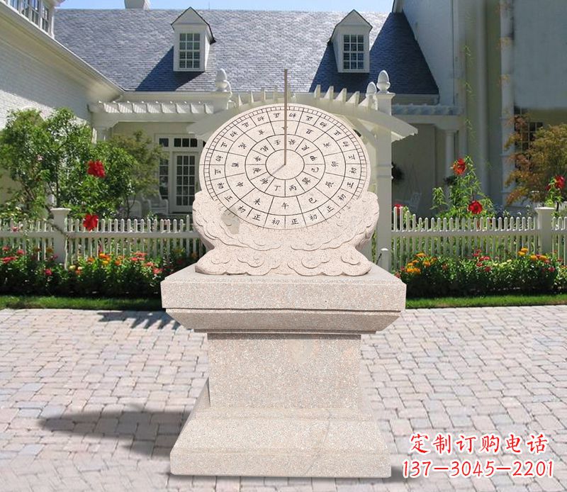 常州学校大理石日晷石雕 (2)