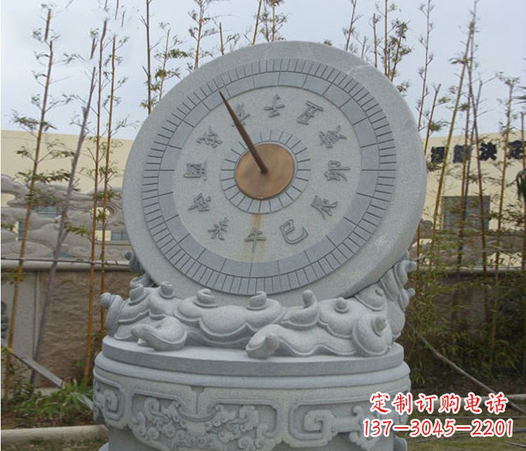 常州学校大理石日晷石雕 (5)