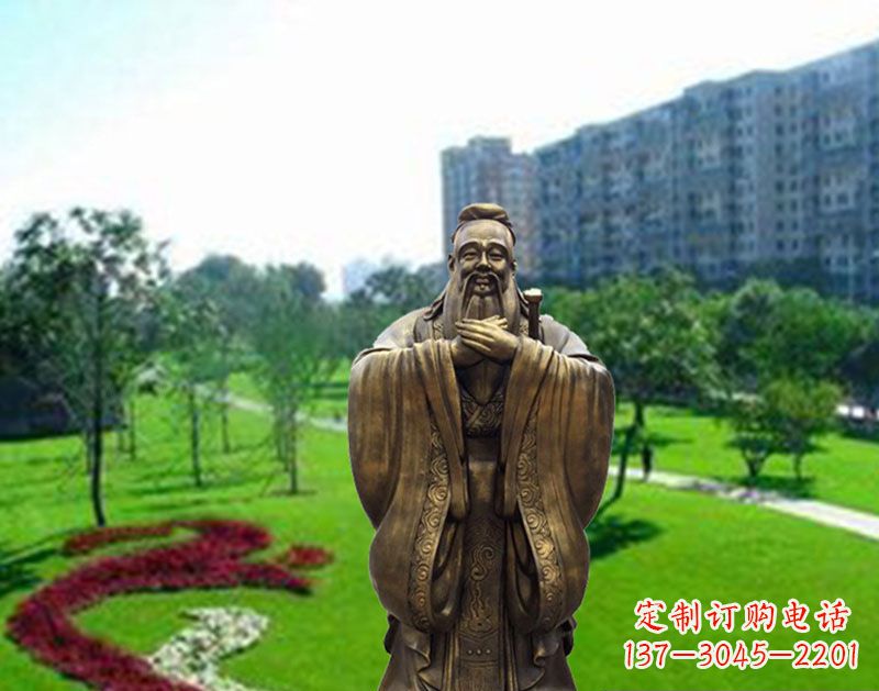 常州学校孔子行教像铜雕