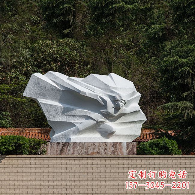 常州英雄人物黄继光景区景点汉白玉石刻雕塑