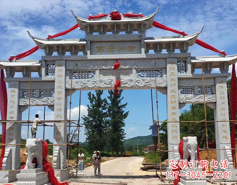 常州由阳石雕牌坊