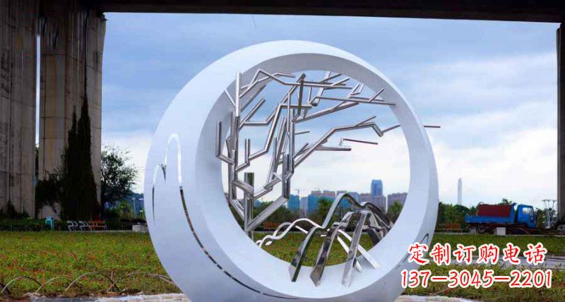 常州园林不锈钢抽象树枝雕塑
