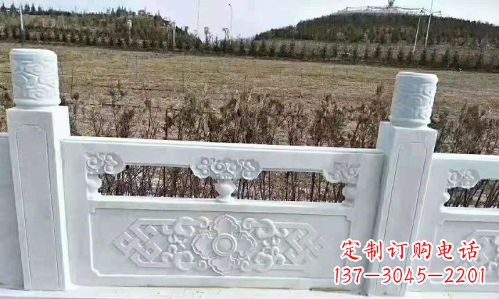 常州园林汉白玉石浮雕栏板 (4)