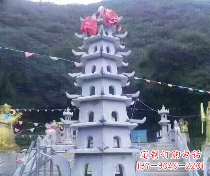 常州园林景观大理石宝塔石雕