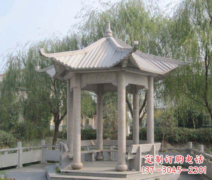 常州园林景观大理石凉亭石雕