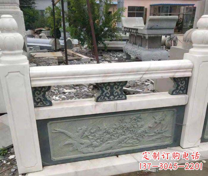 常州园林景观大理石桥栏板石雕 (2)