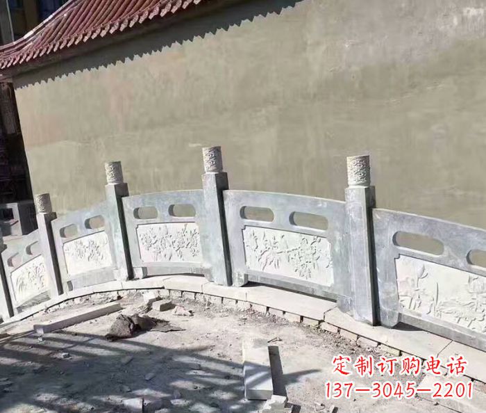 常州园林景观大理石桥栏板石雕 (5)