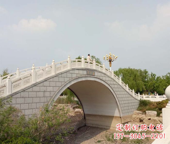常州园林景观大理石桥栏板石雕 (6)