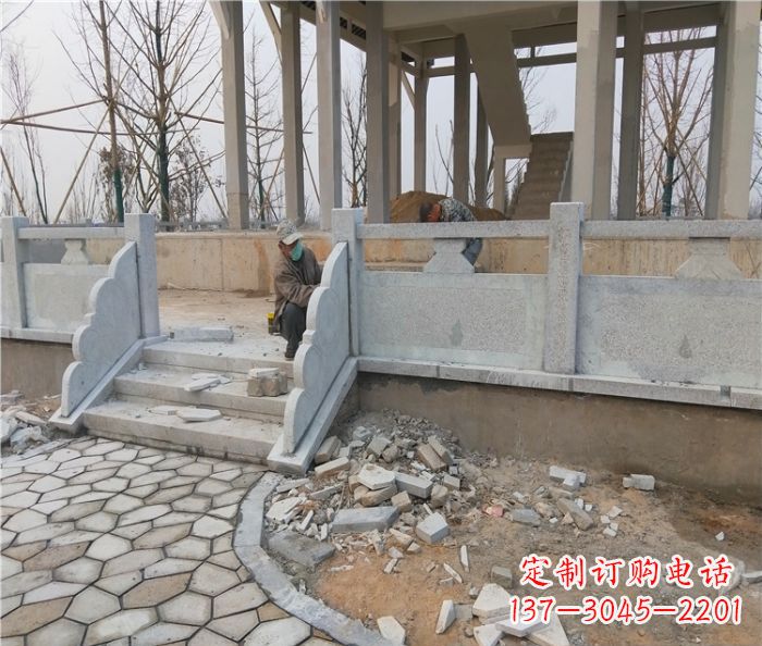 常州园林景观大理石桥栏板石雕_2 (2)