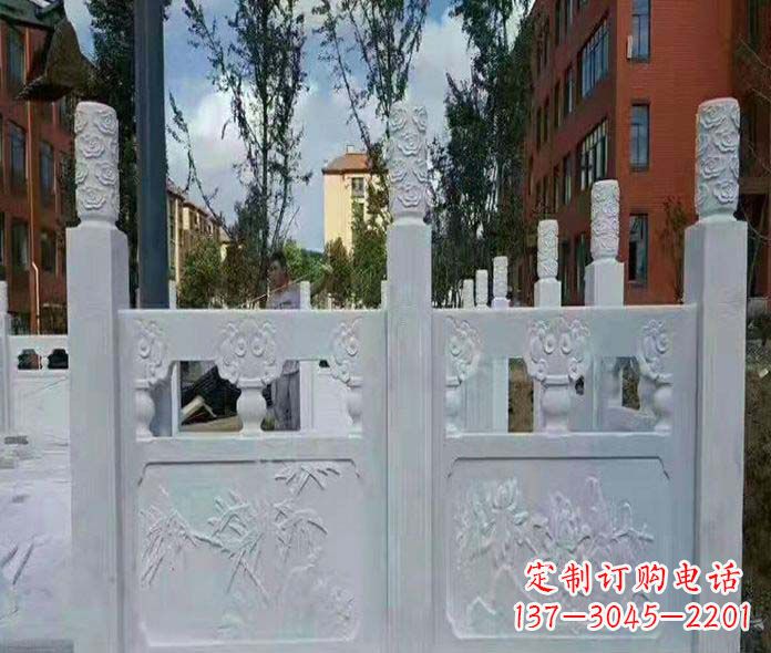 常州园林景观大理石桥栏板石雕_2