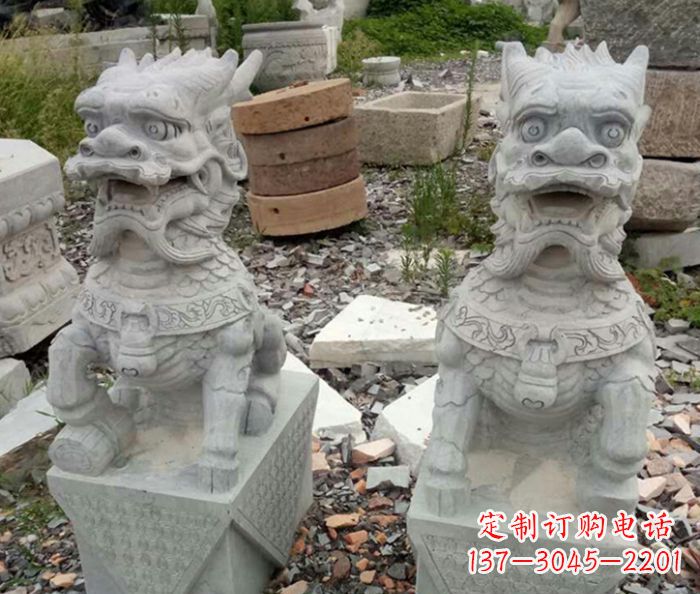 常州园林景观仿古麒麟石雕