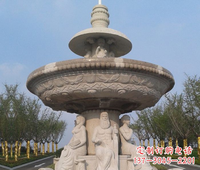 常州园林景观西方人物喷泉石雕 (2)