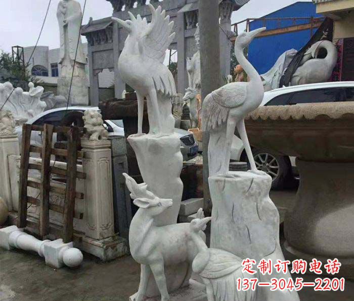 常州园林景观仙鹤石雕