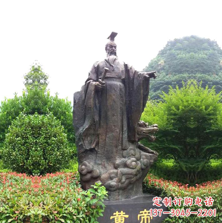 常州园林景区纯铜黄帝铸铜雕像