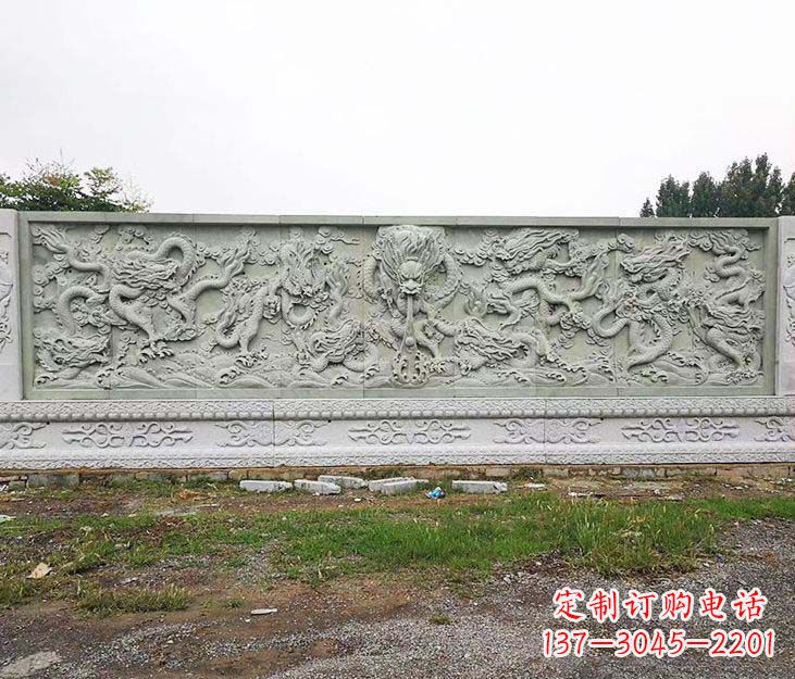常州园林九龙壁景观石雕