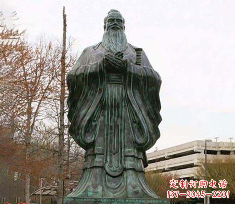 常州园林老子人物铜雕