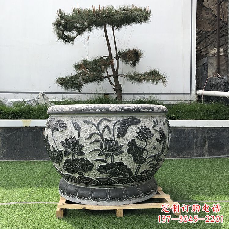 常州园林石雕水缸