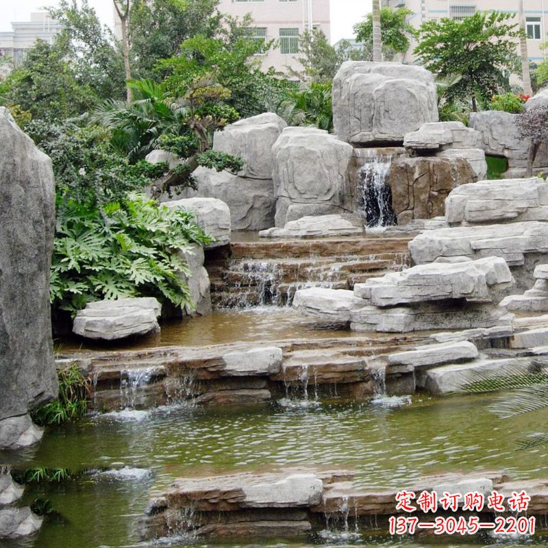 常州园林石头假山流水