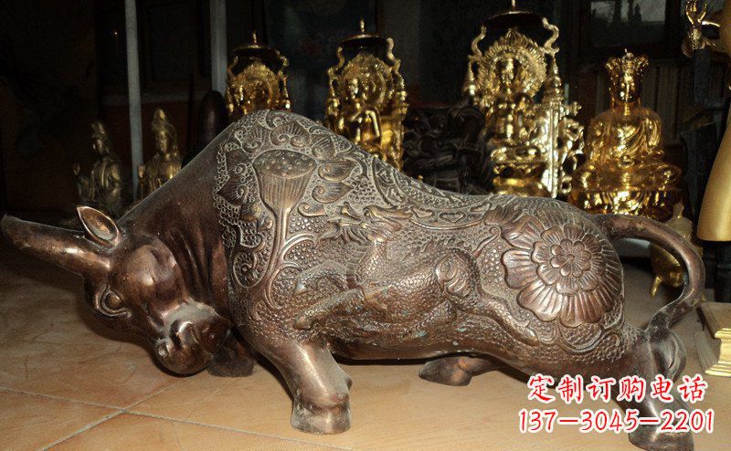 常州园林拓荒牛景观铜雕