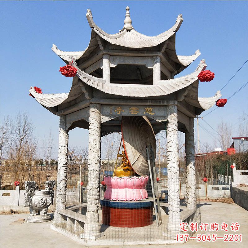 常州园林亭子双层凉亭