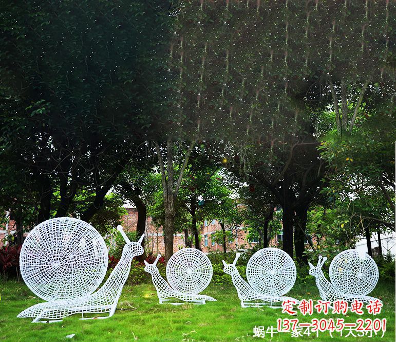 常州园林蜗牛镂空不锈钢雕塑