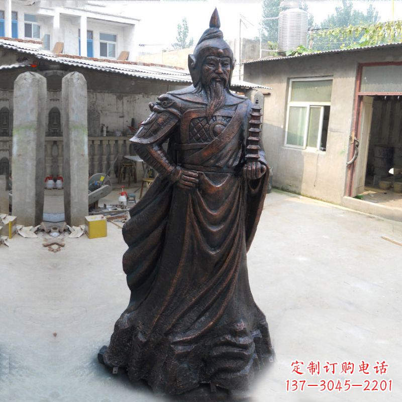 常州战神托塔天王李靖铸铜雕塑