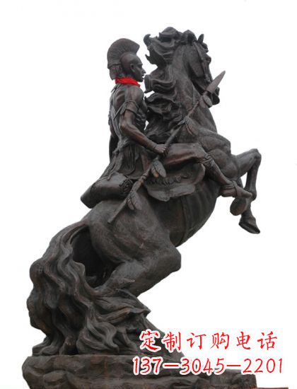 常州战士与马 铸铜雕塑