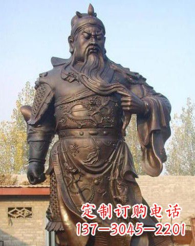 常州站立的关公铜像